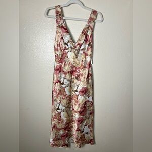 Hello Molly Pink and Cream Floral Dress size S